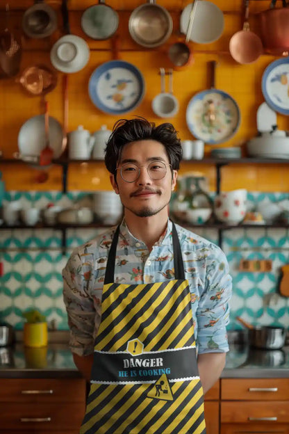 Danger He's Cooking Husband Apron