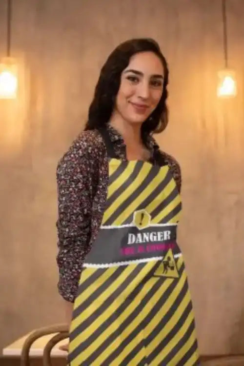 Danger She is Cooking Apron