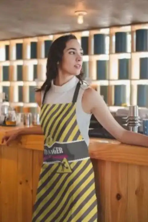 Danger She is Cooking Apron