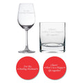 Darling Husband Whiskey and Wine Glasses Set of 2, Couple Gift