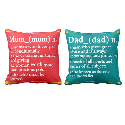 Definition of Mom Dad Cushion Cover Set of 2