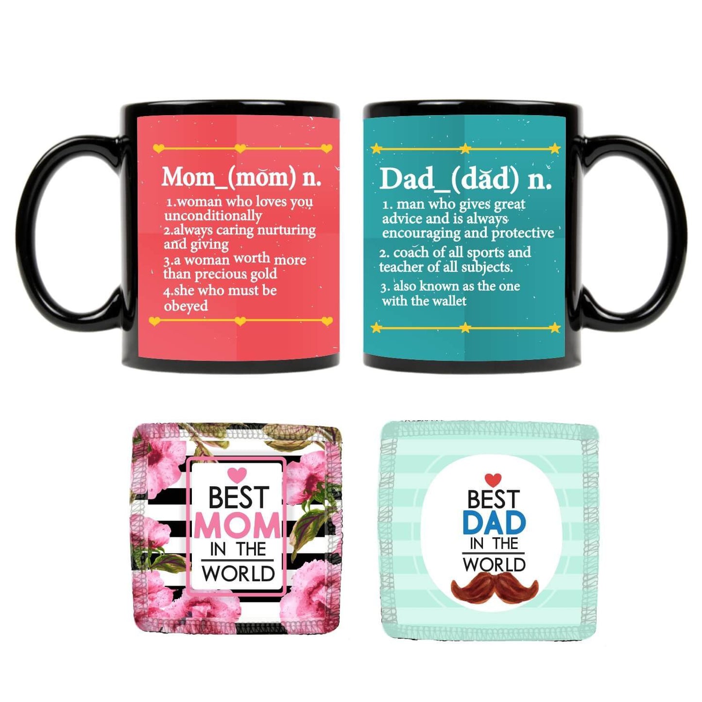 Definition of Mom Dad Couple Coffee Mug