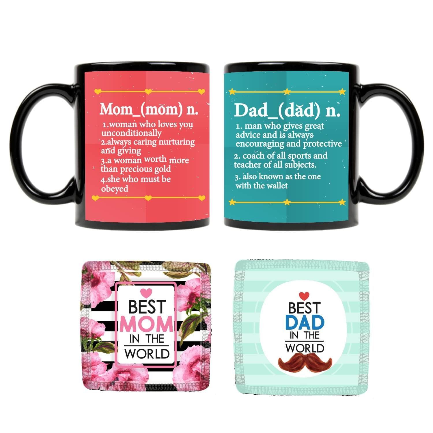 Definition of Mom Dad Couple Coffee Mug