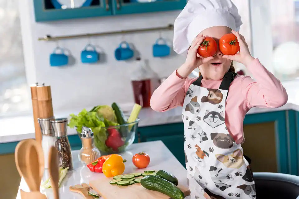 Dog Pattern Kids Apron