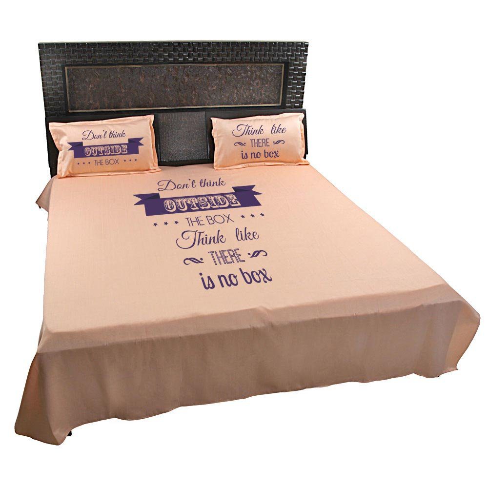 Dont-Think-Outside-The-Box-Think-There-is-No-Box-Quote-Bedsheet-Peach