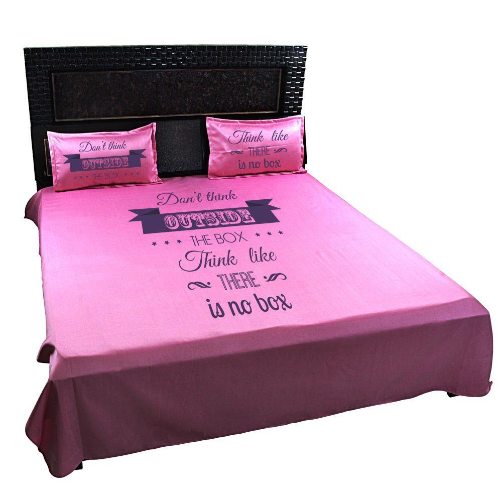 Dont-Think-Outside-The-Box-Think-There-is-No-Box-Quote-Bedsheet-Pink