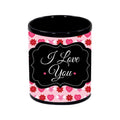 Elegant I Love You Coffee Mug - Personalised Black Mug