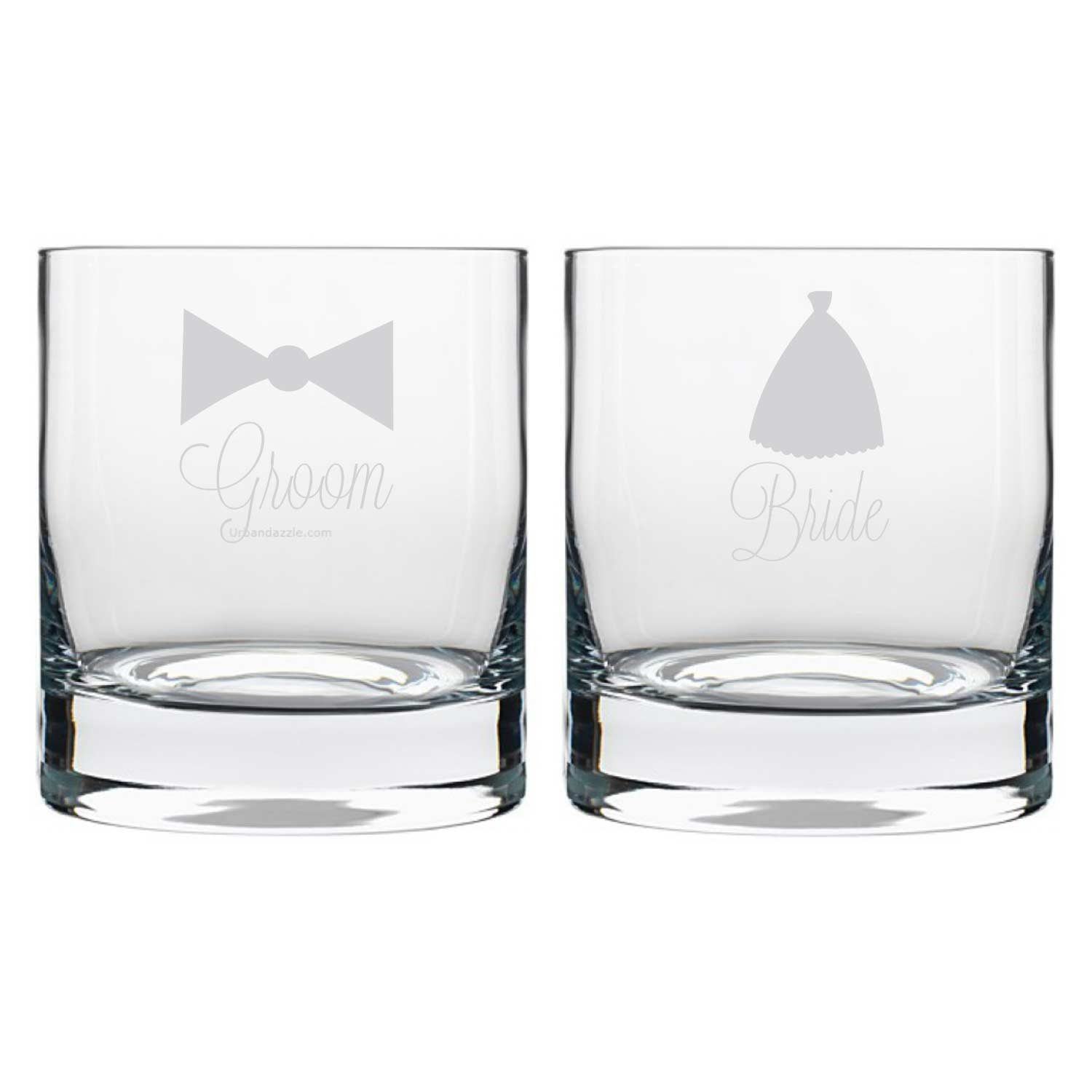Engraved-Bride-And-Groom-Whiskey-Glasses