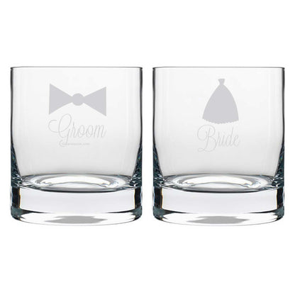 Engraved-Bride-And-Groom-Whiskey-Glasses