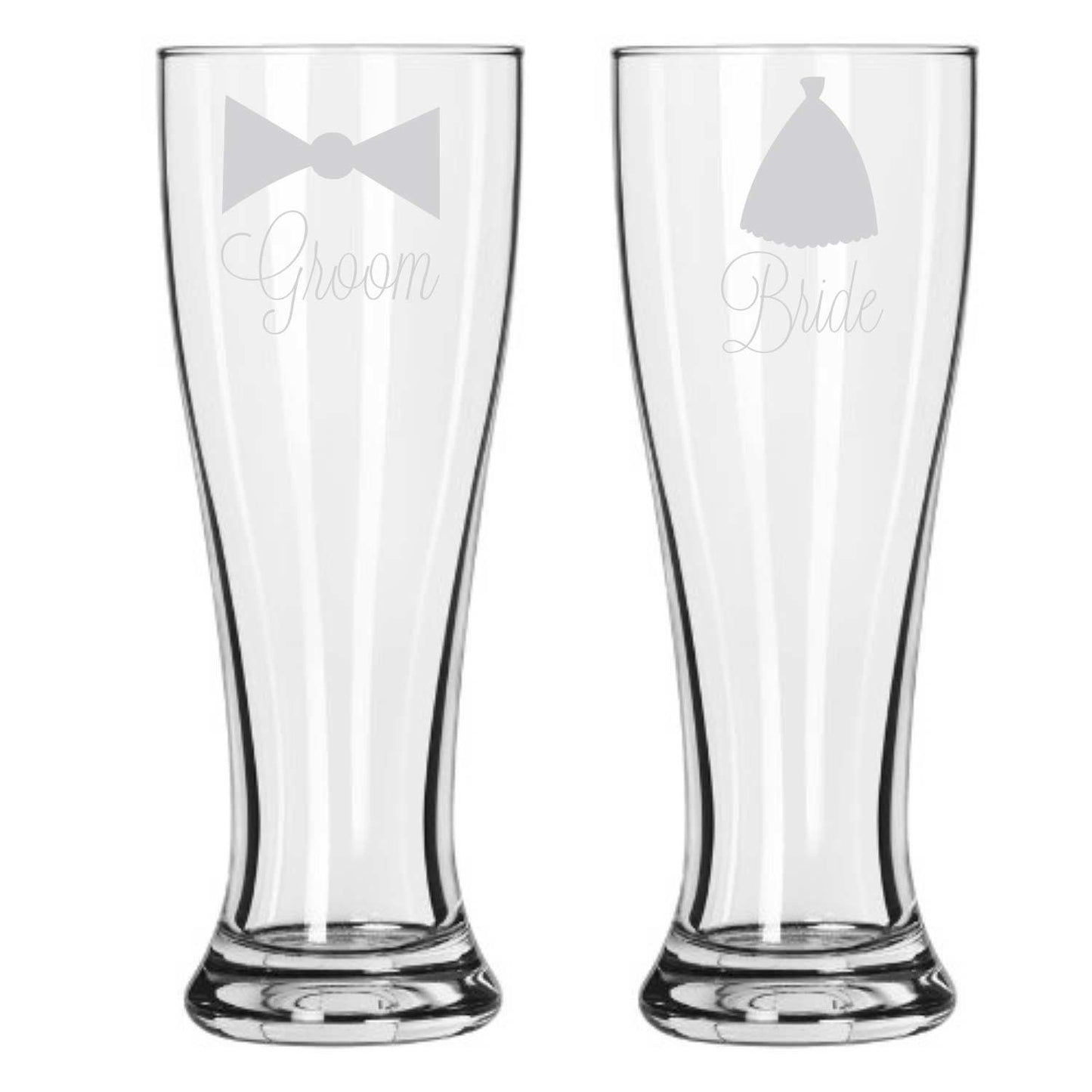 Engraved-Bride-and-Groom-Pilsner-Beer-Glass