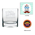 Handsome Cool Dad Engraved Whiskey Glass with Magnet