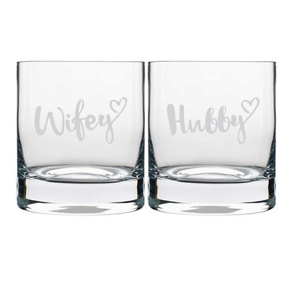 Engraved-Hubby-Wife-Whiskey-Glasses