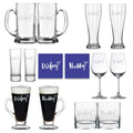 Hubby Wifey Engraved Couple Bar Set in a Box