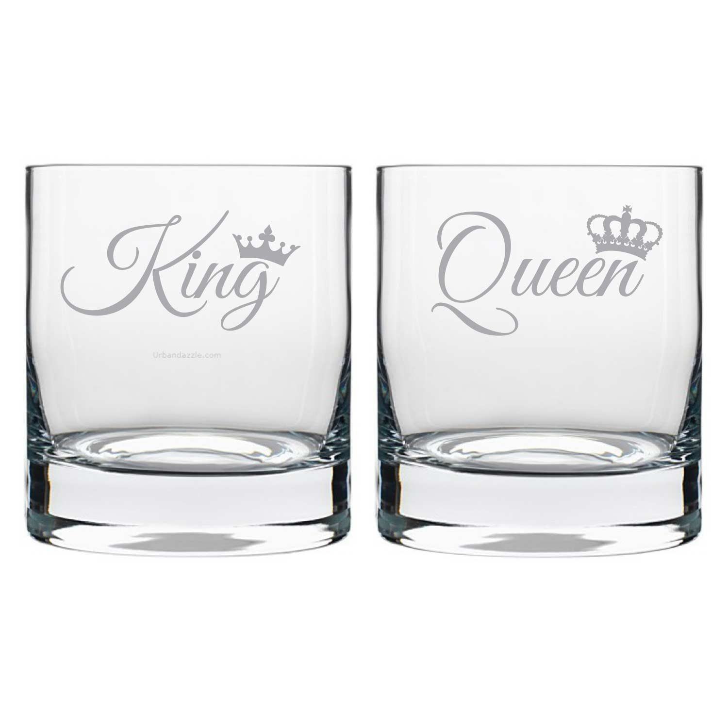 Engraved-King-Queen-Whiskey-Glasses