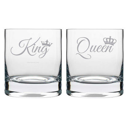 Engraved-King-Queen-Whiskey-Glasses