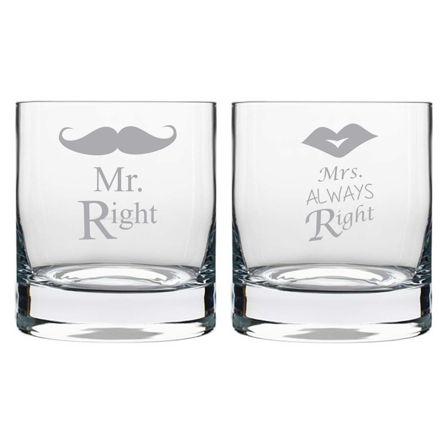 Engraved-Mr-Right-Mrs-Always-Right-Whiskey-Glasses-1