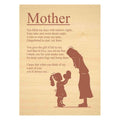 Engraved Poem for Mom Wooden Plaque