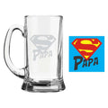 Super Papa Engraved Beer Mug - Personalised Gift for Dad