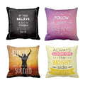 Believe in Yourself Quotes Cushion Cover Set of 4