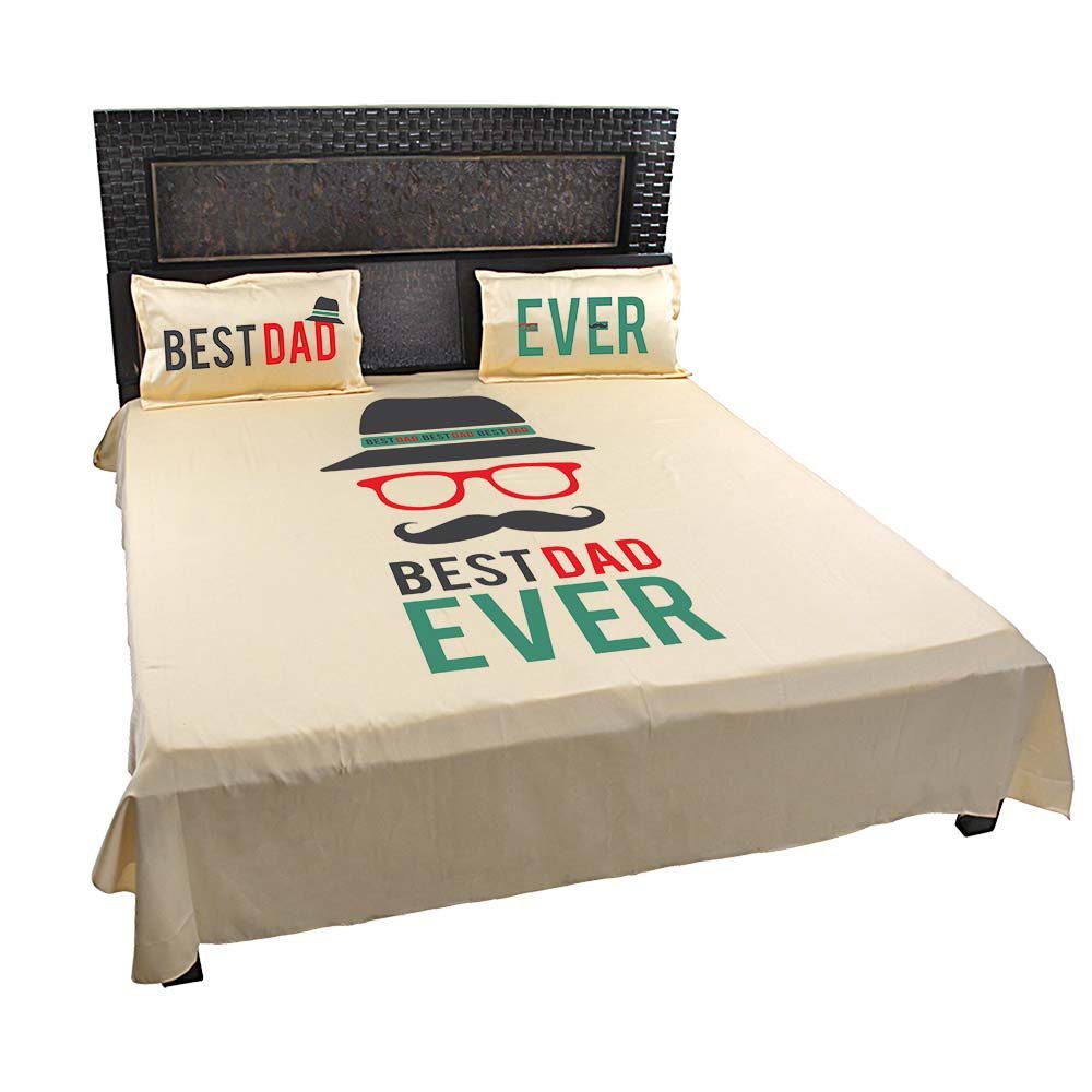 Funky-Best-Dad-Ever-Bed-sheet-With-Pillow-Covers-Mango