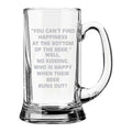 Beer Mug - Funny Beer Should Never Run Out Engraved