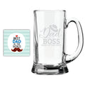Beer Mug - Funny Dad Boss, Personalised Gift for Dad