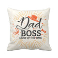 Funny Dad Boss Cushion Cover - Personalised Gift for Father