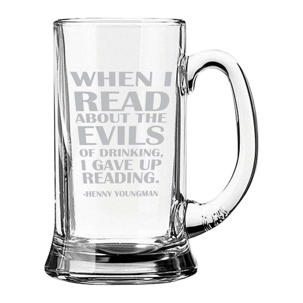 Gave-up-Reading-Engraved-Beer-Mug
