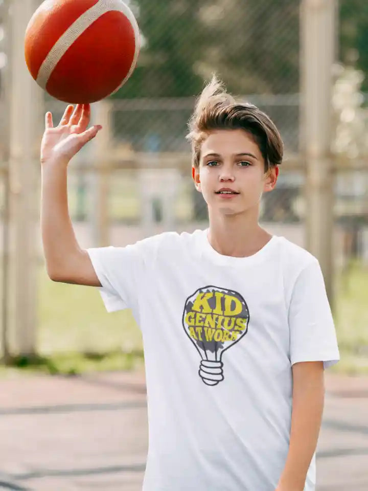 Genius Kid at Work Unisex Drifit Kid T-shirt