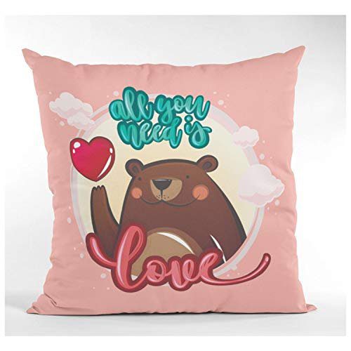 Giftsmate-Valentine-Gifts-for-Girlfriend-Wife-Cushion-Cover-All-You-Need-is-Love-Throw-Pillow-Love-B07N1MYV3T