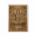 Goddess Lakshmi Engraved Wooden Plaque
