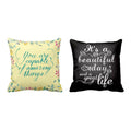 Great Life For Amazing Things Inspirational Cushion Cover, Set of 2