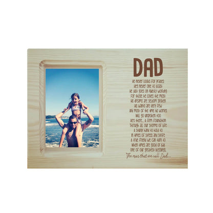 Greatest Blessing Dad Engraved Poem Photo Frame
