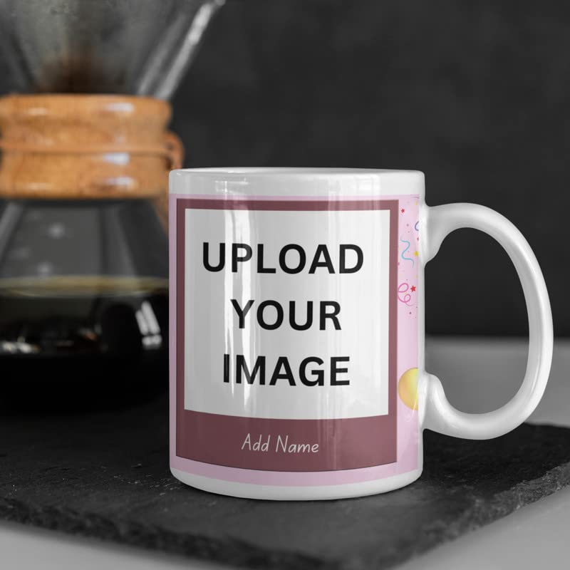Personalized Pink happy birthday coffee Mugs