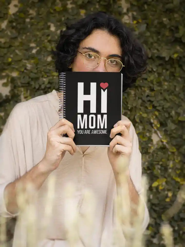 Hi Mom You are Awesome Wirebound Notebook