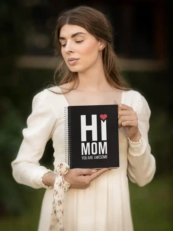 Hi Mom You are Awesome Wirebound Notebook