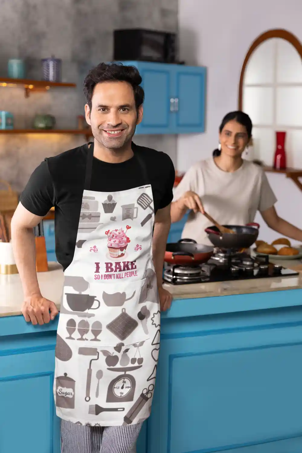 I Bake So I Don't Kill People Husband Apron