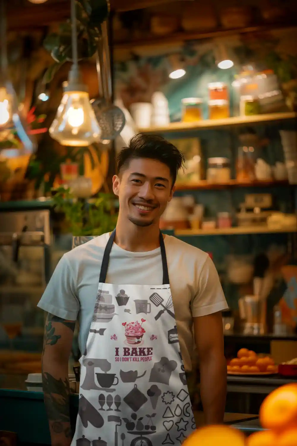 I Bake So I Don't Kill People Husband Apron