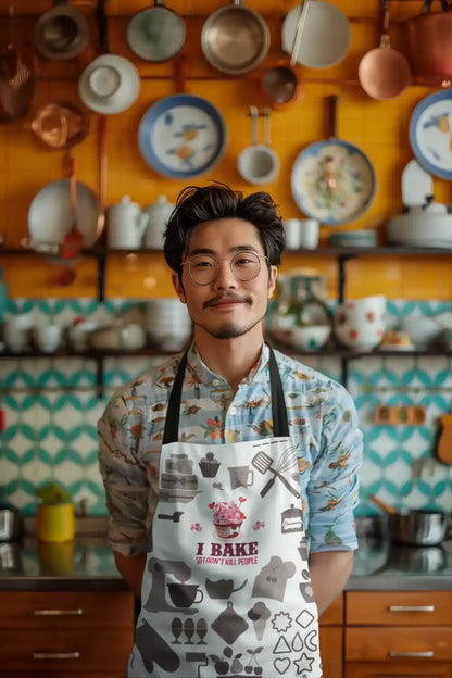 I Bake So I Don't Kill People Husband Apron