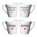 You Belong to Me Couple Coffee Mugs - Personalised Set of 2