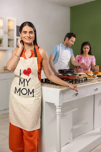 I Love My Mom Apron