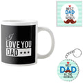 I Love You Dad Mug, Coaster & Keychain Combo - Set of 3
