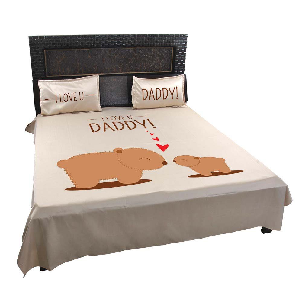 I-Love-u-Daddy-Bedsheet-Beige
