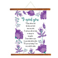 I Need You Romantic Greeting Canvas Scroll