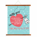 I Miss You Personalised Scroll Greeting Card - Heartfelt Gift