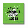 Dream It Do It Motivational Canvas Frame for Wall