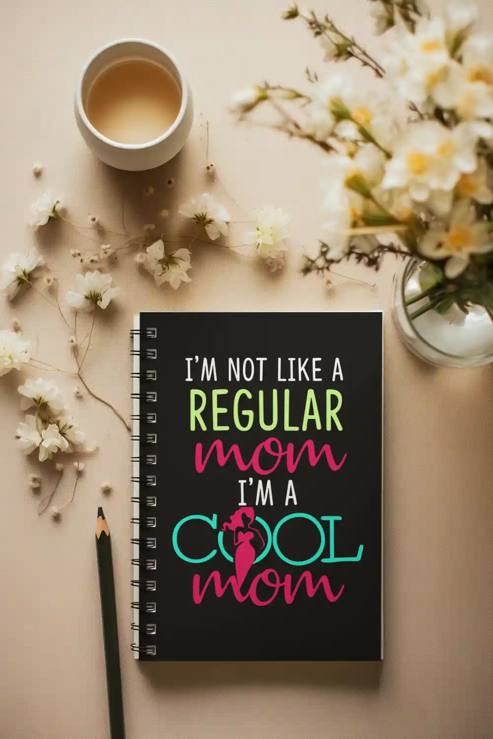 I'm Cool Mom Wirebound Notebook