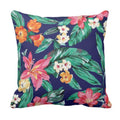 Ivory Floral Cushion Cover - Elegant Botanical Print Decor