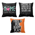 Cushion Cover - This Is Our Happy Place Quote, Set of 3