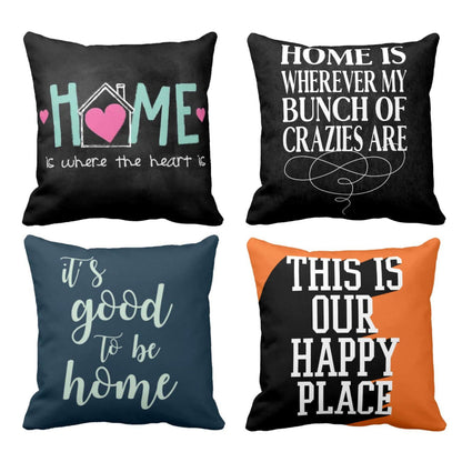 Its Good To Be Home Printed Cushion Covers Set of 4